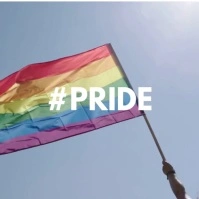 Happy Pride Month celebration Rainbow Ad Instagram Post template