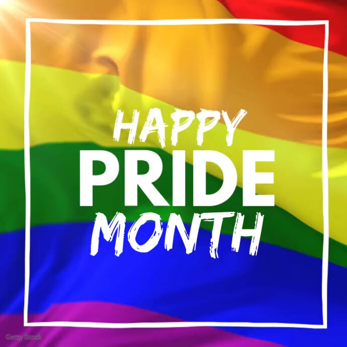 Happy Pride Month celebration Rainbow Ad โพสต์บน Instagram template