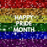 Happy Pride Month celebration Rainbow Ad Instagram Post template
