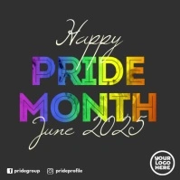 Happy pride month colorful video animation โพสต์บน Instagram template
