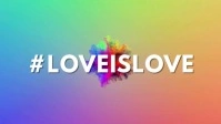 Happy Pride Month greeting card rainbow Facebook-omslagvideo (16: 9) template