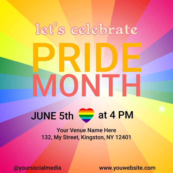Pride Posts Examples Happy Pride Month Instagram Post Template | PosterMyWall
