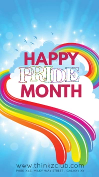 Happy Pride Month Story Template Rainbow ad