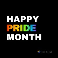 Happy Pride Month wishing card Greetings Square (1:1) template
