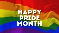 Happy Pride Month wishing card Greetings Facebook-omslagvideo (16: 9) template