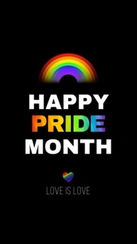 Happy Pride Month wishing card Greetings เรื่องราวบน Instagram template