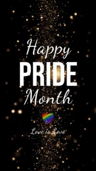 Happy Pride Month wishing card Greetings เรื่องราวบน Instagram template