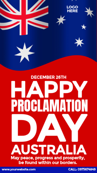 Modèle Happy Proclamation Day | PosterMyWall