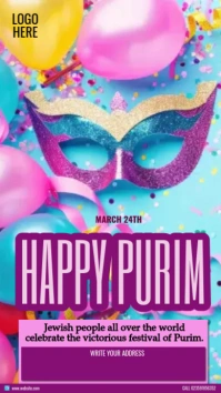 happy purim Instagram Story template