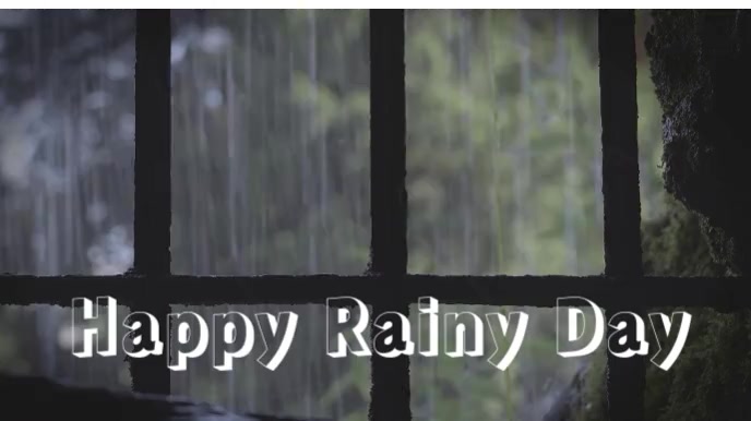 Happy rainy day rainy season quotes video tem Template | PosterMyWall