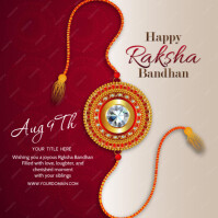 Happy Raksha Bandhan Instagram Post template