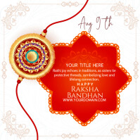 Happy Raksha Bandhan Instagram na Post template