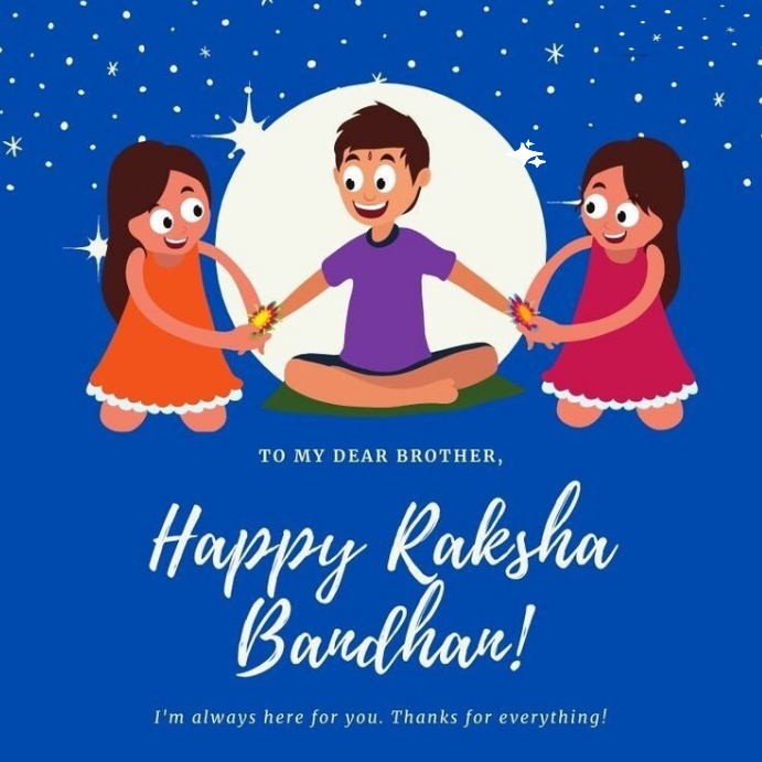 Modèle Happy Raksha Bandhan Instagram post 2023 | PosterMyWall