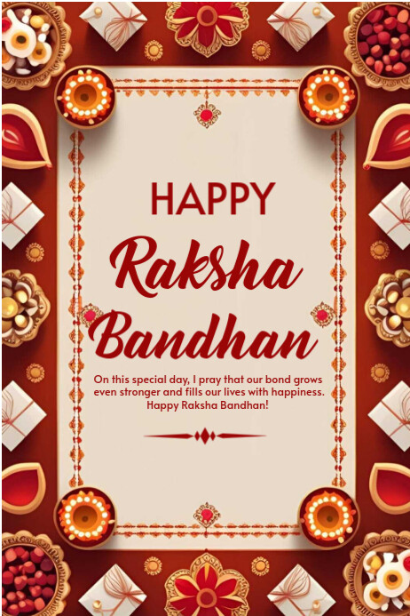 Plantilla de Happy Raksha Bandhan template 2025 | PosterMyWall