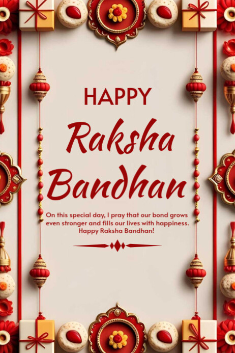 Happy Raksha Bandhan template 2025 | PosterMyWall