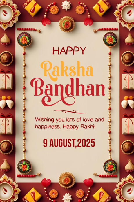 Happy Raksha Bandhan template 2025 | PosterMyWall