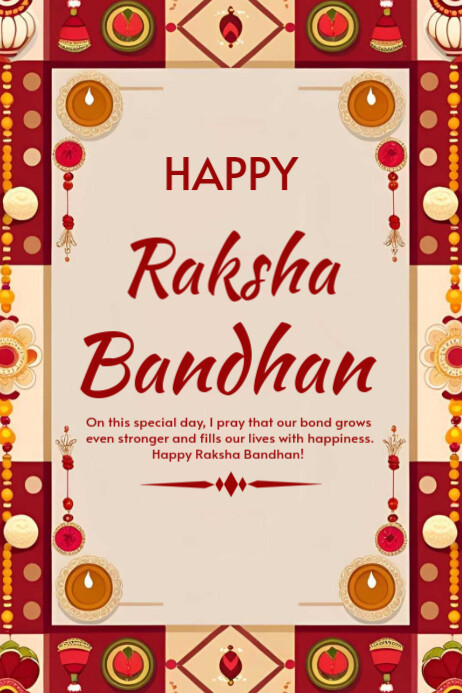 Happy Raksha Bandhan template 2025 | PosterMyWall