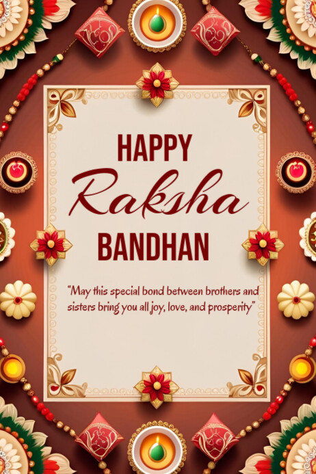 Happy Raksha Bandhan template 2025 | PosterMyWall