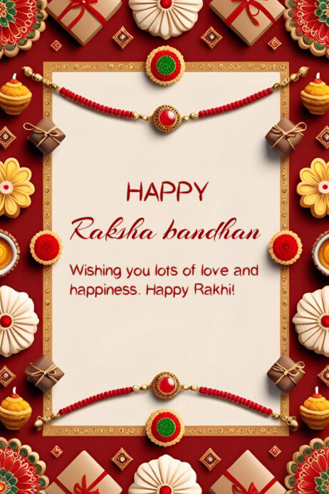 Happy Raksha Bandhan template 2025 | PosterMyWall