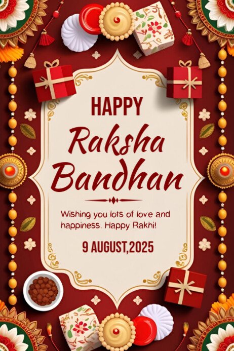 Happy Raksha Bandhan 2025 Template | PosterMyWall