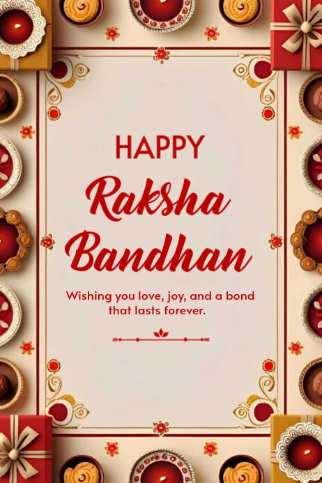 Happy Raksha Bandhan template 2025 | PosterMyWall