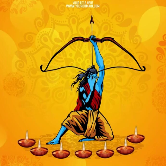 Happy Ram Navami (1) Instagram Post template