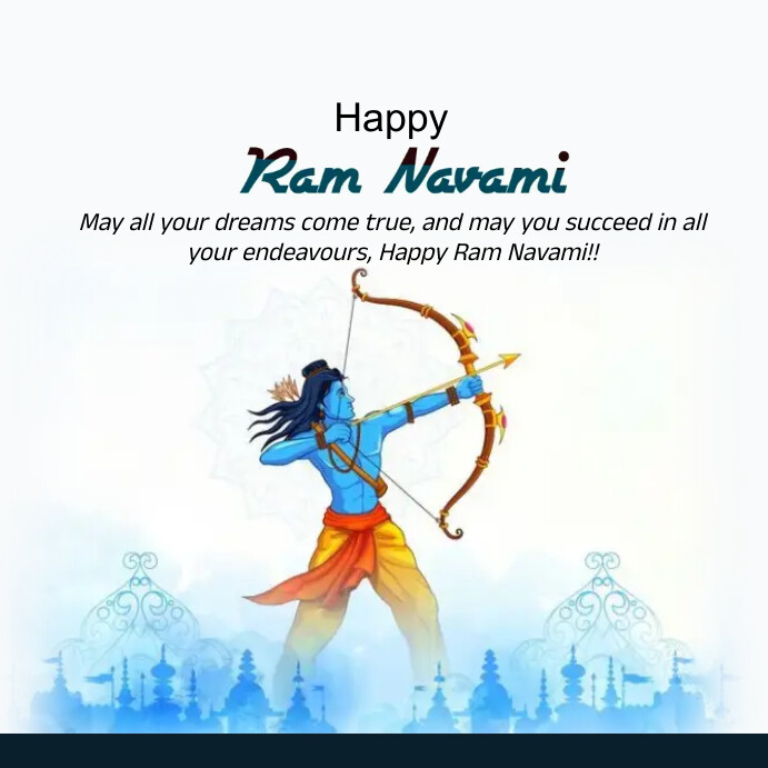 happy ram navami Instagram Post template