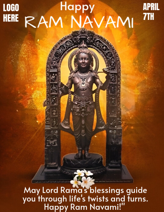 Happy ram navami Volantino (US Letter) template