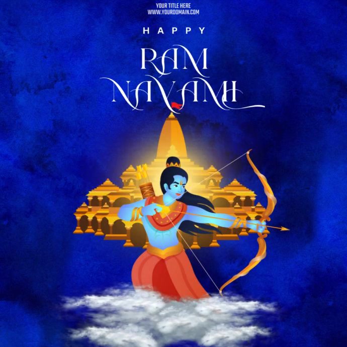 Happy Ram Navami Instagram Post template