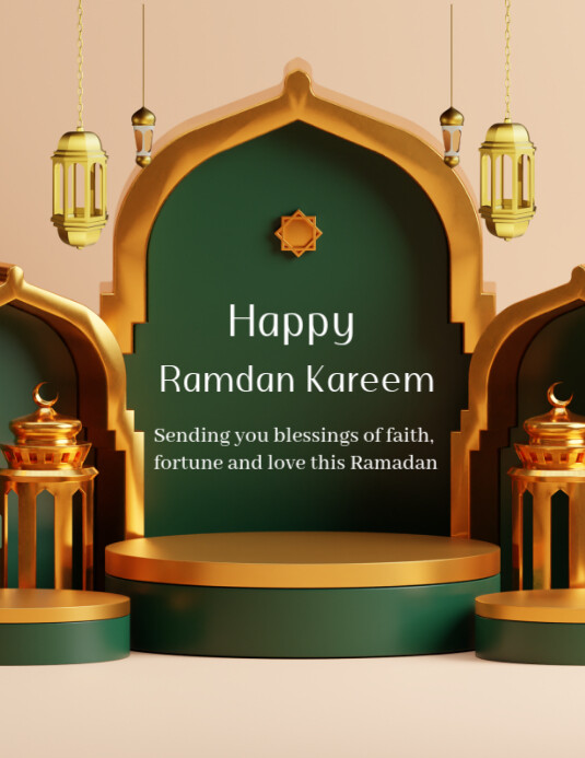 Happy Ramadan Al Mubarak best wishes Template | PosterMyWall