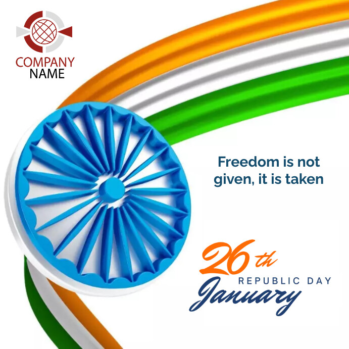 Happy Republic Day India Graphics & Social Me Publicação no Instagram template