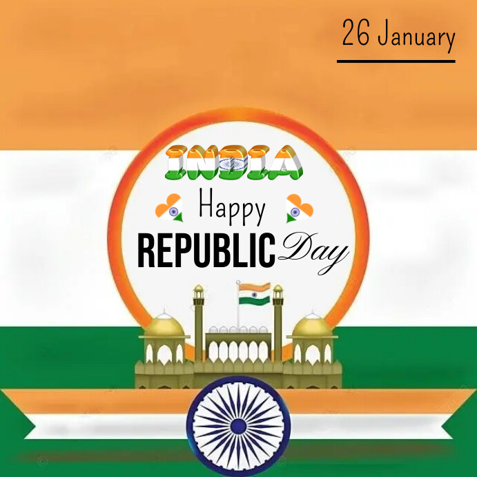 Happy republic day Instagram post 2024 template