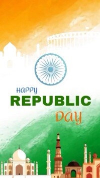 White Indian Republic Day Celebration Instagram Reel Template