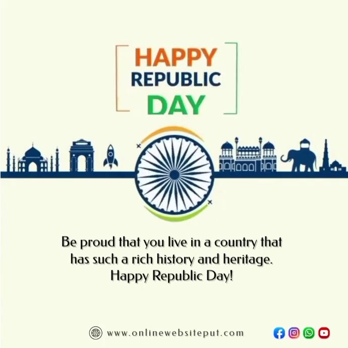 Happy Republic Day video Instagram Post template