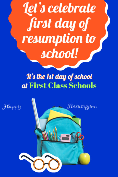 Happy resumption Template | PosterMyWall
