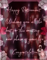 Happy retirement card Flyer (format US Letter) template