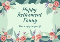 Happy retirement card Carte postale template