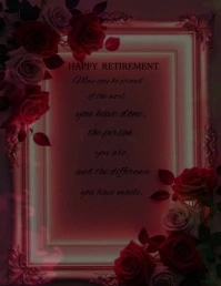 Happy retirement card Pamflet (Letter AS) template