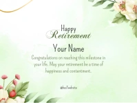 Happy retirement card Presentation template