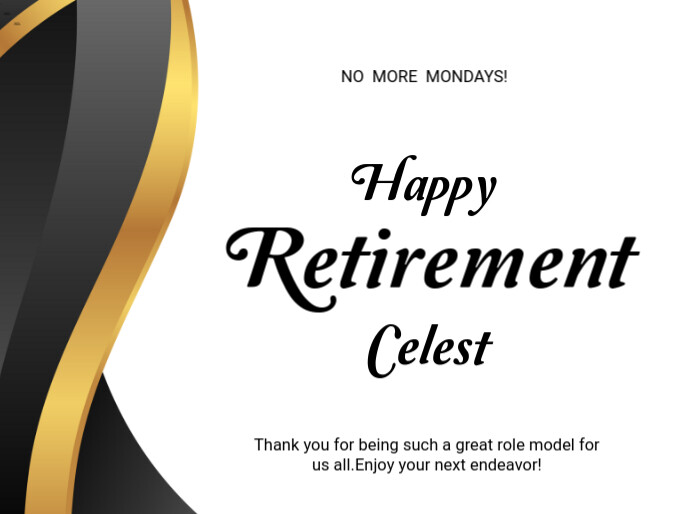 Happy retirement card Presentation template