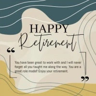 happy retirement card template Instagram Post
