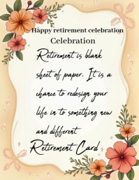 happy retirement celebbration Iflaya (Incwadi ye-US) template