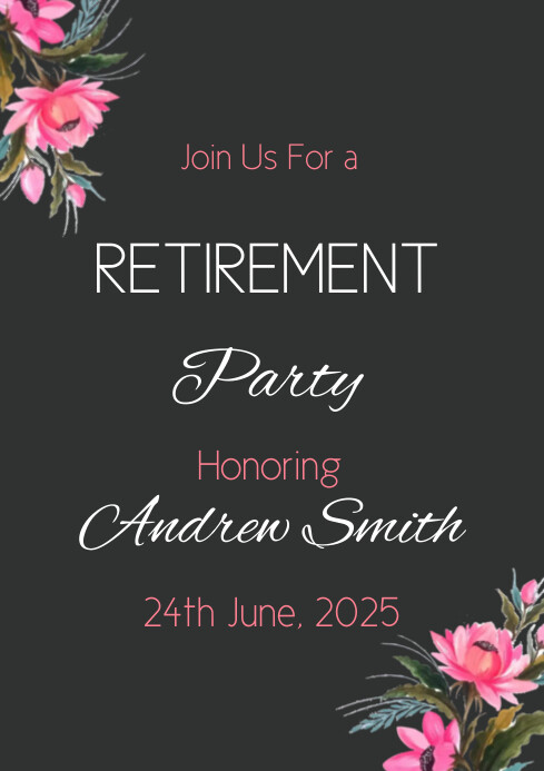 happy retirement design template | PosterMyWall