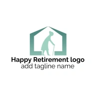happy retirement Logo template