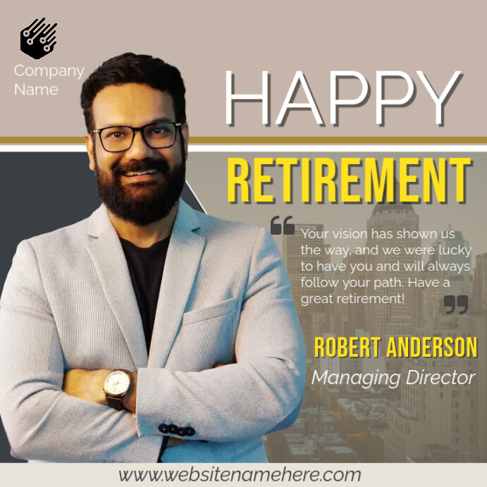 Retirement Poster Examples Happy retirement design template | PosterMyWall
