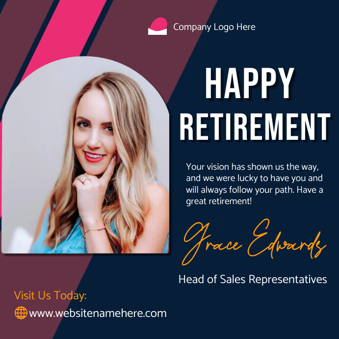 happy retirement design template | PosterMyWall