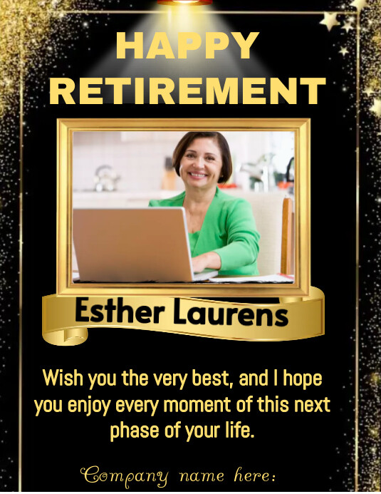 Happy retirement design template | PosterMyWall