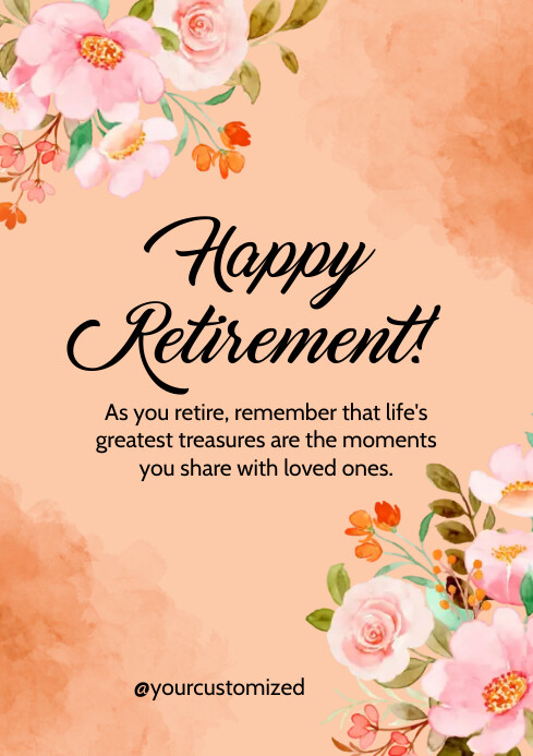 Happy Retirement Template | PosterMyWall