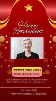 Happy Retirement Digital Display (9:16) template