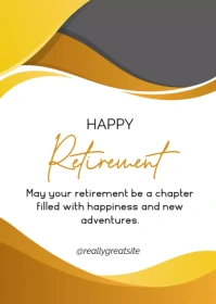 happy retirement design template A6